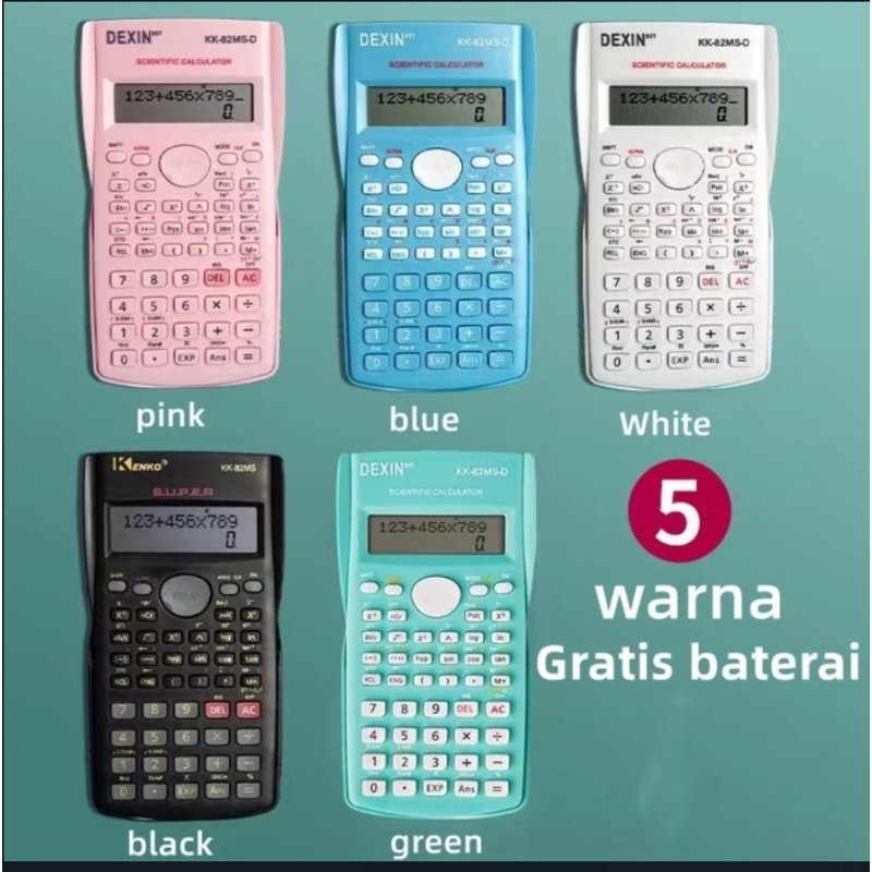 

kalkulator sekolah sciemtific 82MS 10 digit