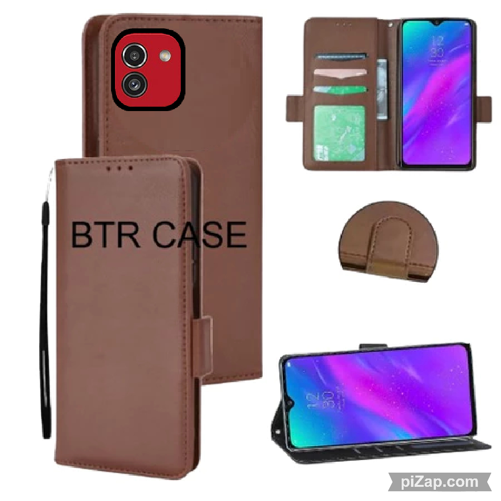 CASE HP SAMSUNG A03 CASING DOMPET KULIT FLIP COVER LEATHER SARUNG HP