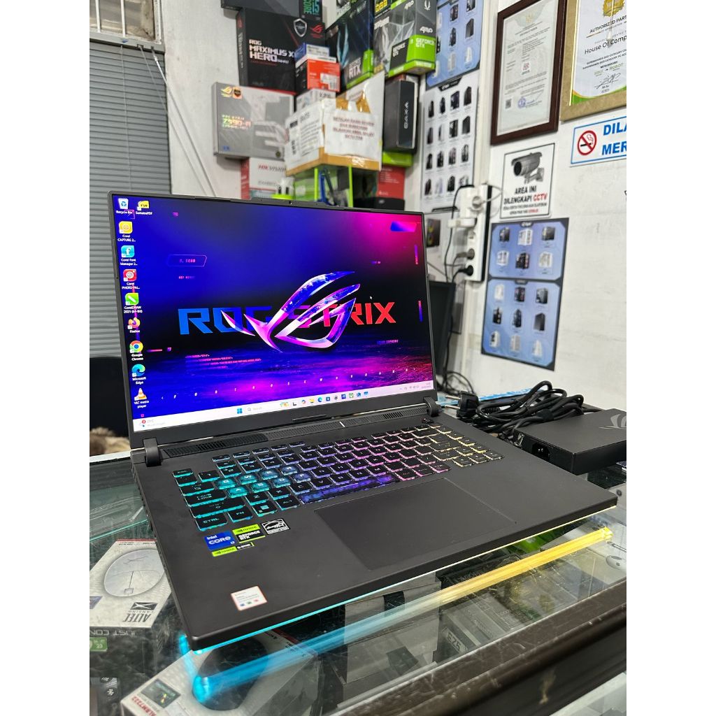 DIJUAL LAPTOP ROG STRIX G16 G614JU-1745J8G-OM I7 13650HX RTX 4050 RAM 32GB 16" FHD SRGB BEKAS PEMAKA