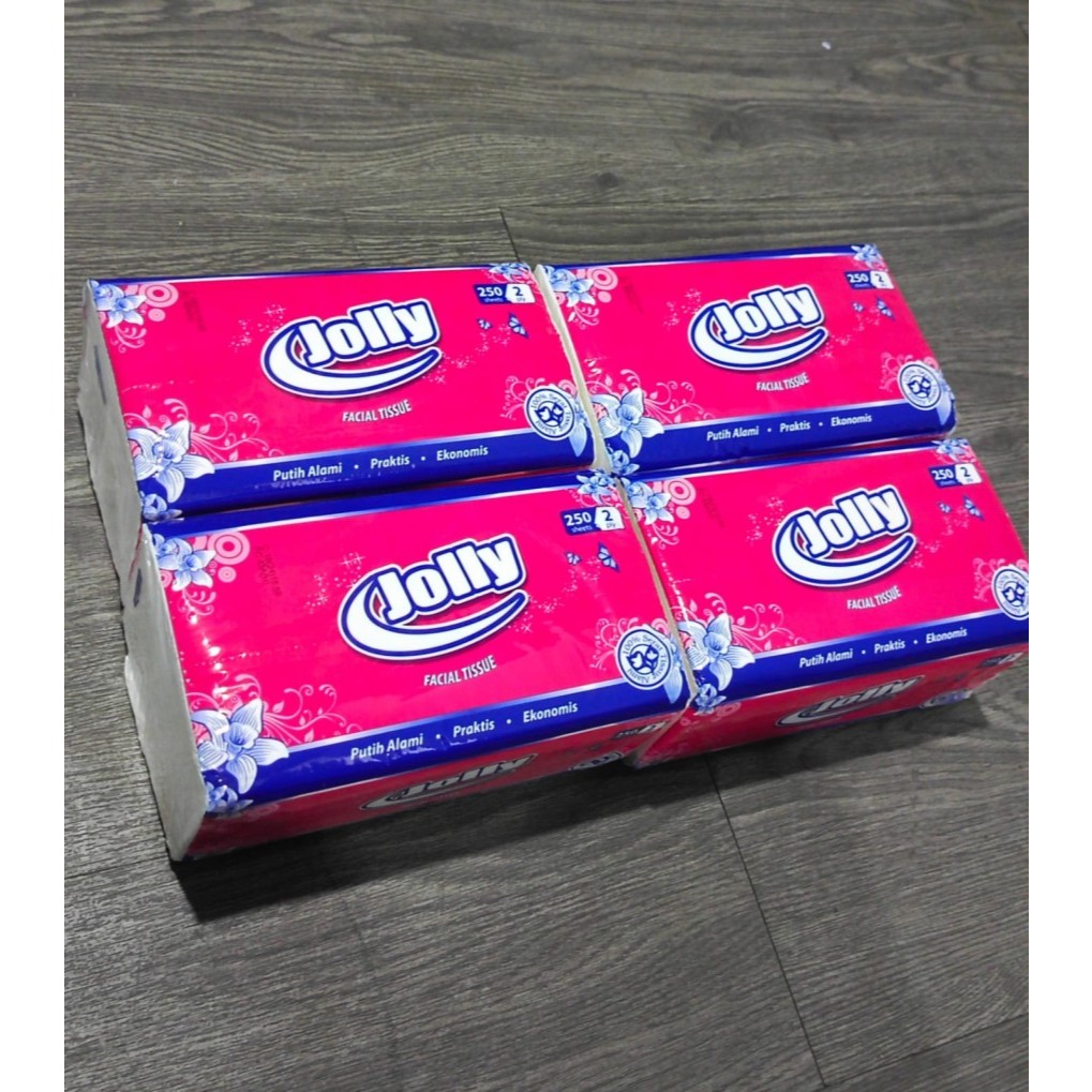 Jolly Facial Soft Pack Tissue 250 Sheet Jolly Facial Tissue 250 Sheets 2 Ply Ekonomis Termurah isi 1