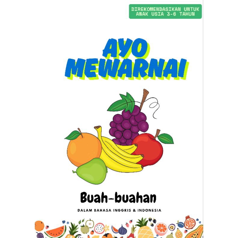 Soft File - Buku Mewarnai Anak (Buah-Buahan)
