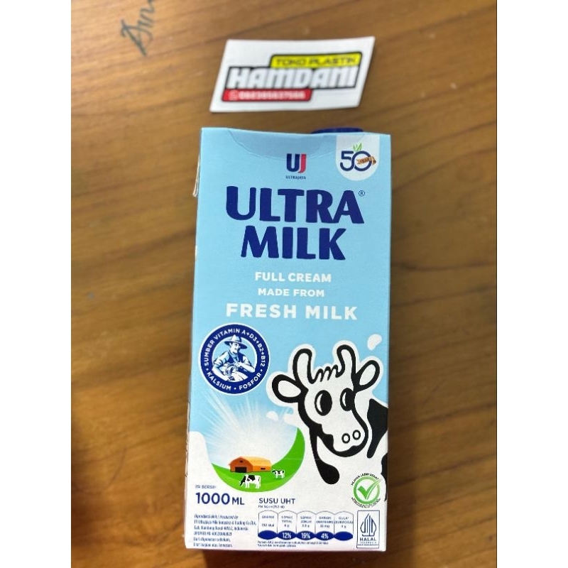 

Susu Ultra Milk UHT Full Cream 1 Liter / 1000 Ml