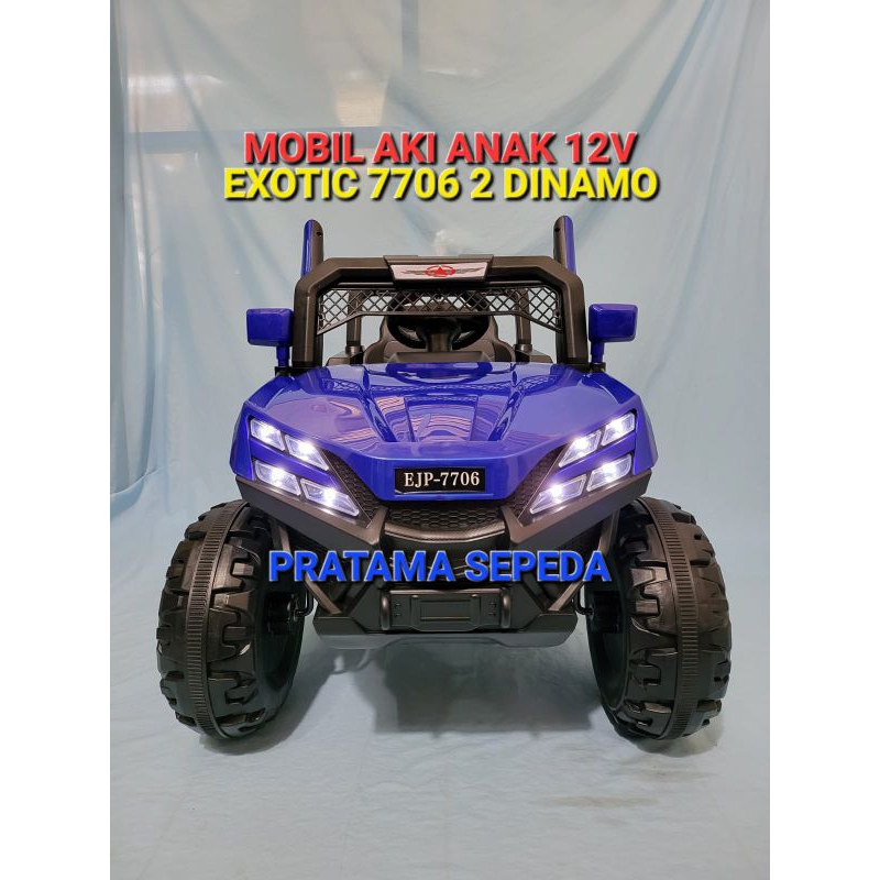 Mobil Aki Anak Exotic EJP 7706 Ukuran Besar Aki 12 Volt 2 Dinamo