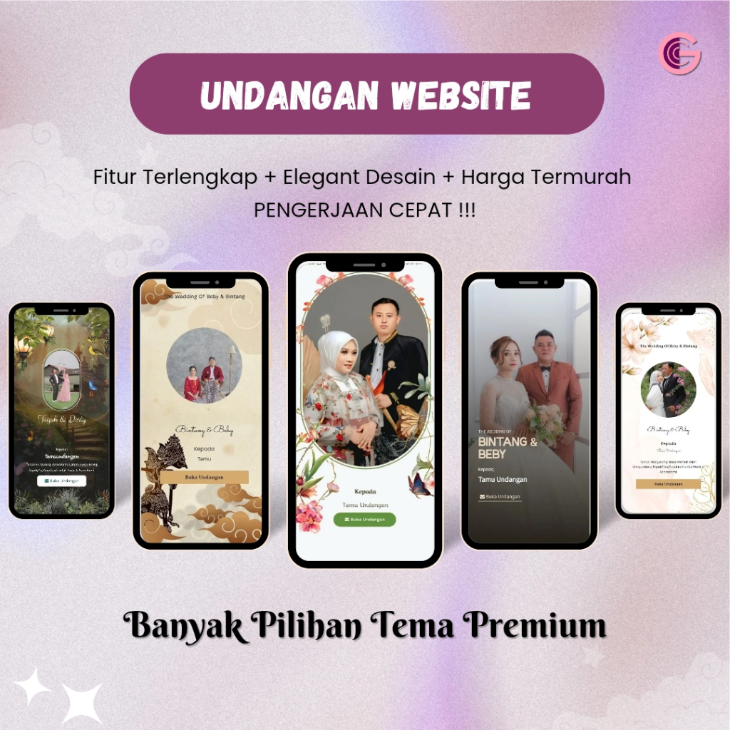 Undangan Website / Undangan Website Pernikahan / Undangan Online Website - Tema Premium