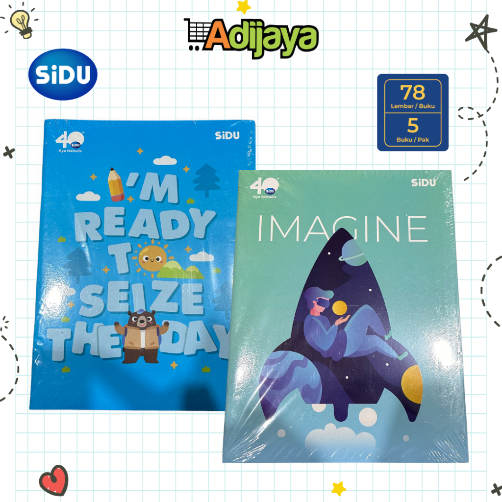 

SIDU 78 Lembar 1 Pak isi 5 buku - Buku Tulis Sinar Dunia Ukuran Kwarto - Free Packing Bubble Wrap / Kardus