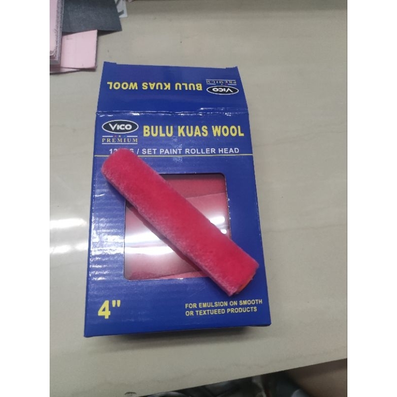 

WOL BULU ROL KAPAL MERAH MINYAK 4 INCH REFILL VICO / SATUAN