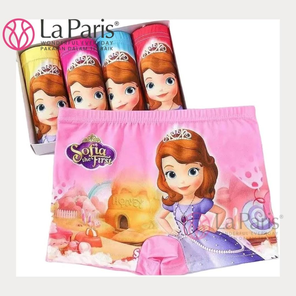 Celana Dalam Boxer Anak Perempuan Motif Karakter Anak Cewek 3 - 6 Tahun Anak TK Boxer HAPPY GIRL CD 