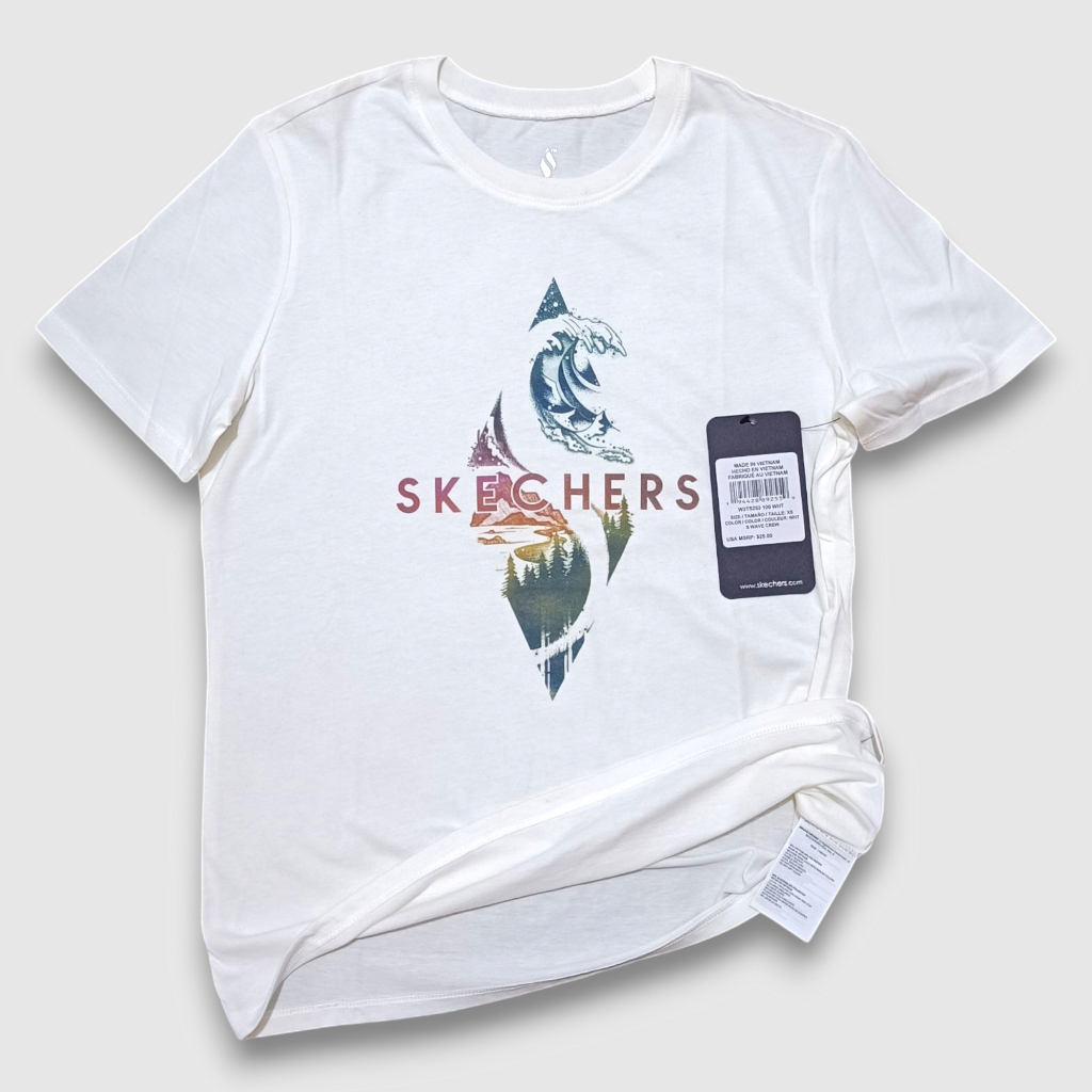 Kaos Skechers Wanita Original Katun ( Ukuran XS, S  )