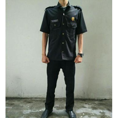 1 Stel Baju Seragam Safari Satpam Lengan Pendek | Dinas Security Pria