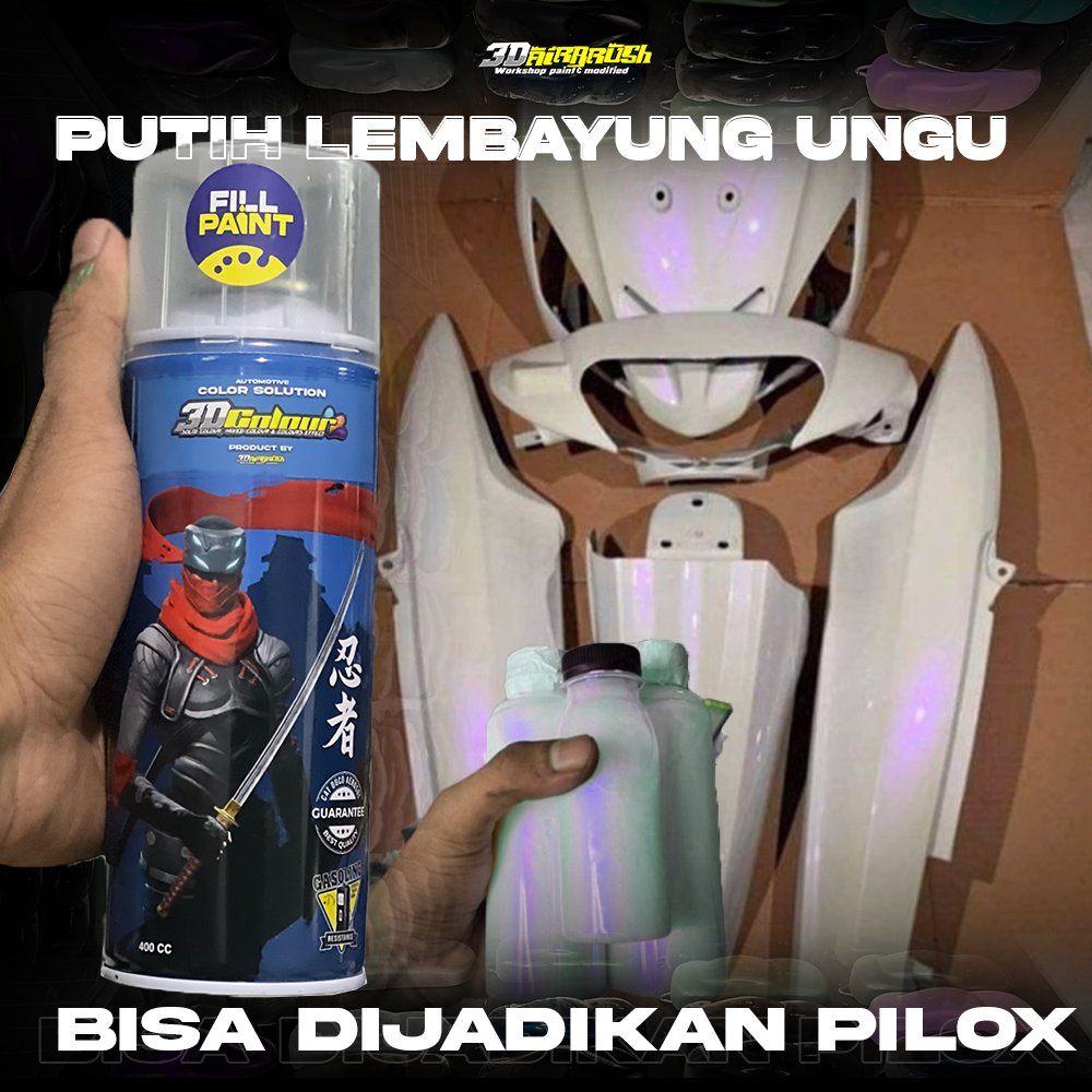 ( BISA DIJADIKAN PILOX ) CAT PUTIH LEMBAYUNG UNGU / EFEK LEMBAYUNG UNGU