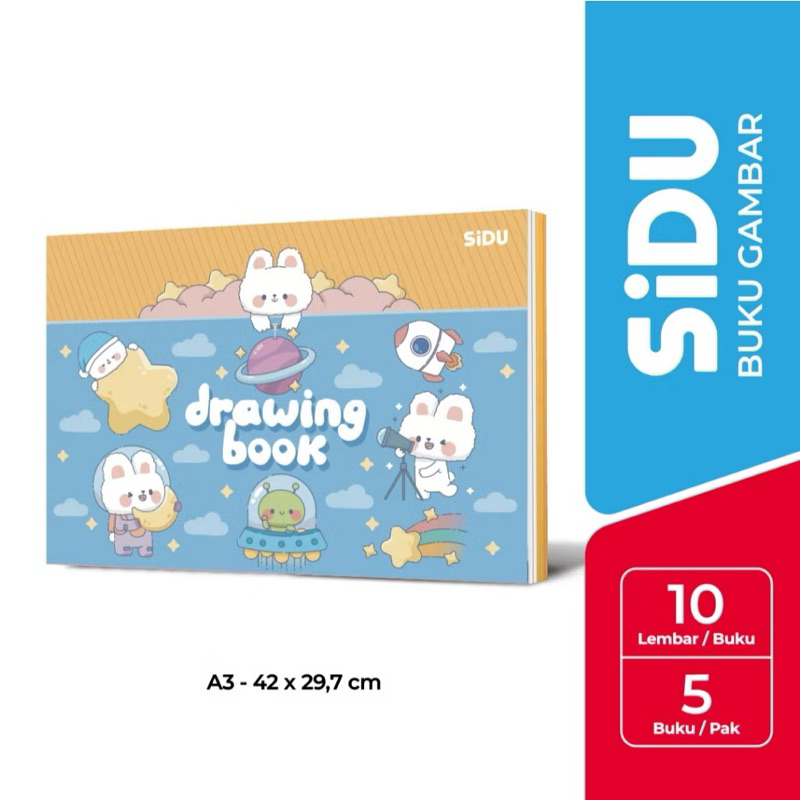 

Buku gambar A3 Sidu perpak isi 5buku