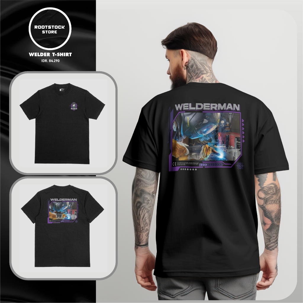 KAOS WELDER COTTON COMBED 24S READY SIZE S - 3XL