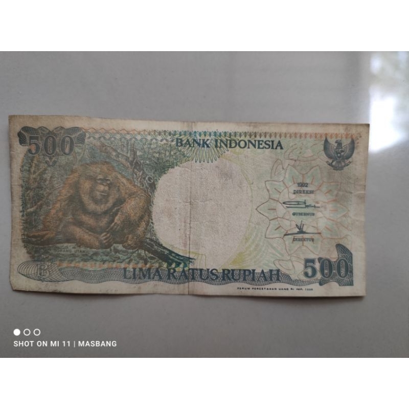 Uang kertas 500 Rupiah Tahun 1992