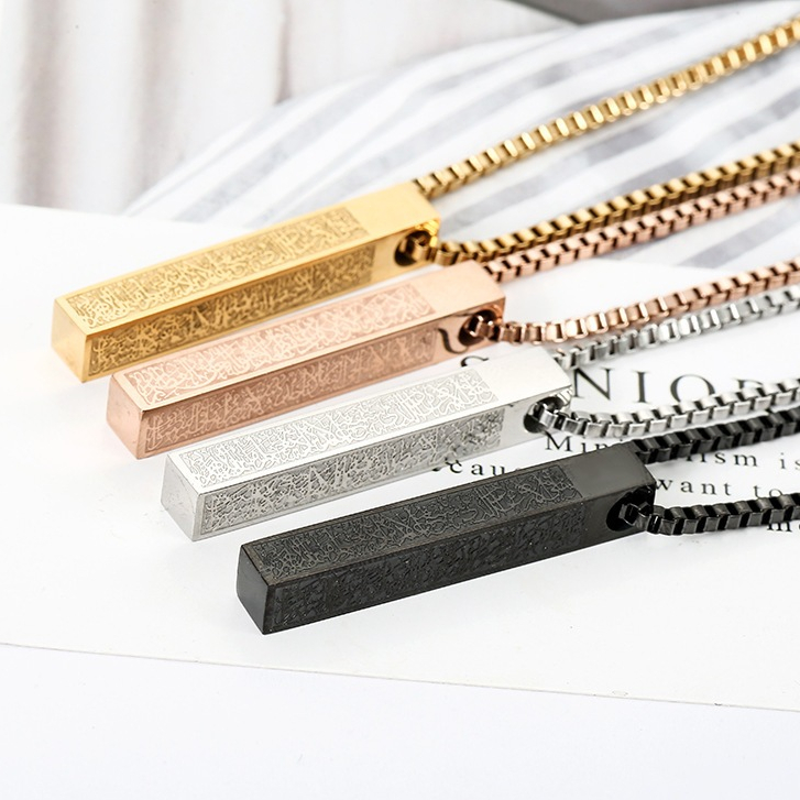 Kalung Allah Muhammad Ayat  Tulisan Arab Titanium Tidak Pernah Pudar kalung lafadz allah Kalung Isla