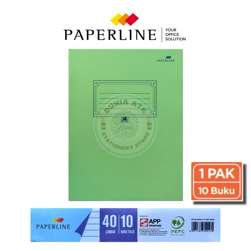 

1 KODI! 20 Pcs! BUKU TULIS PAPERLINE 40 LEMBAR