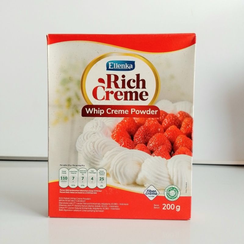 

Wippy Fiber Cream Rich Creme Powder | 200gr | 400gr | ( Pak ) [ Original ]