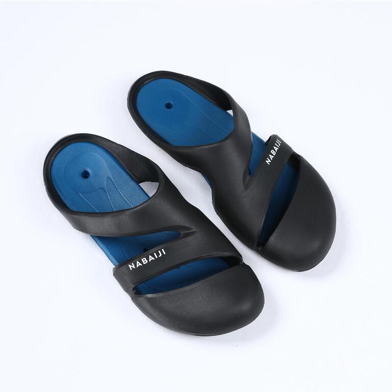 Nabaiji Sandal Kolam Renang Pria 500 - Hitam Biru 8575208