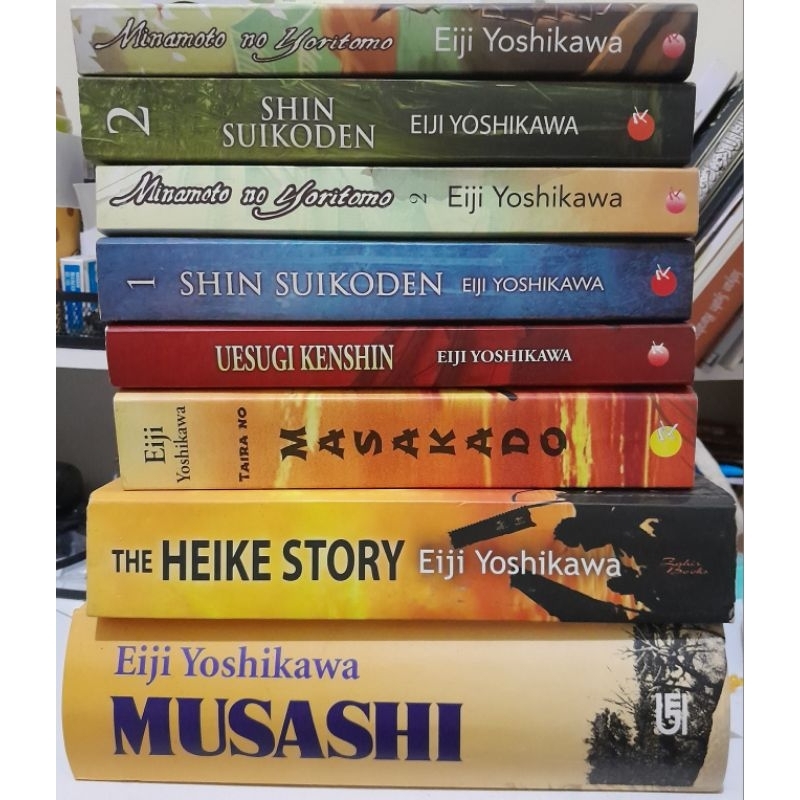 Preloved Novel Buku karya Eiji Yoshikawa Musashi The Heike Story Masakado Uesugi Kenshin Shin Suikod