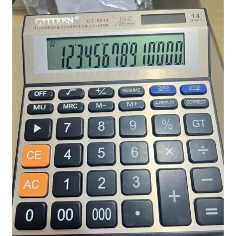 

Citizen CT6914 Calculator Batrai AAA / Kalkulator Besar