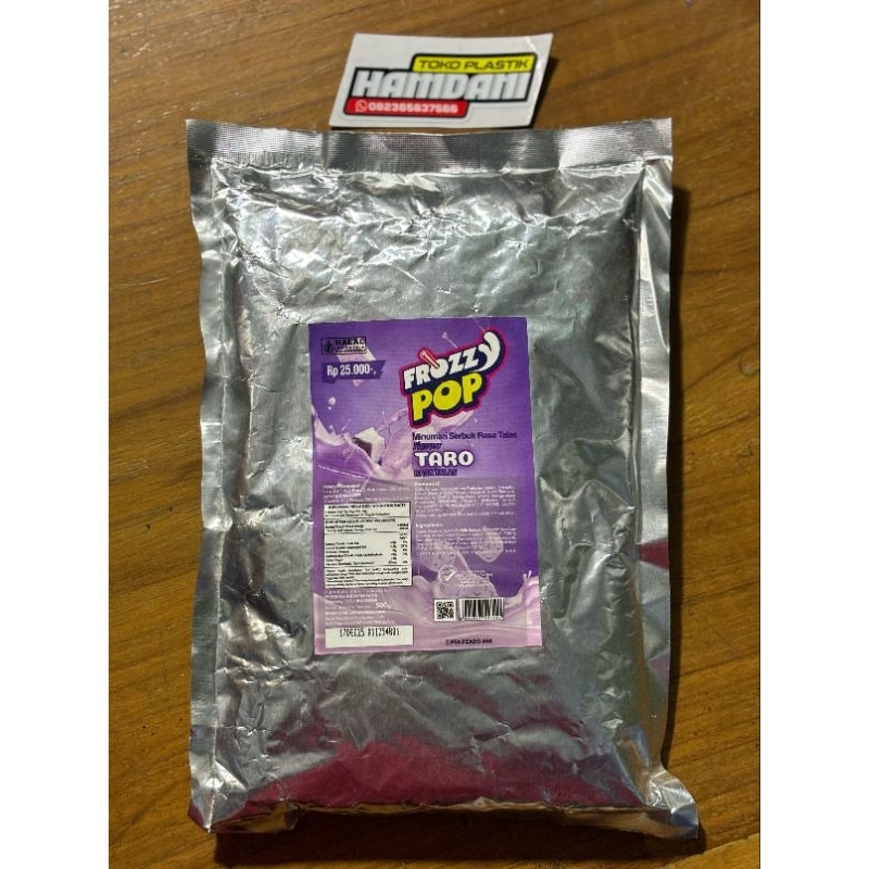 

BUBUK MINUMAN MURAH MERIAH MERK FROZZ POP BERAT 500gram.