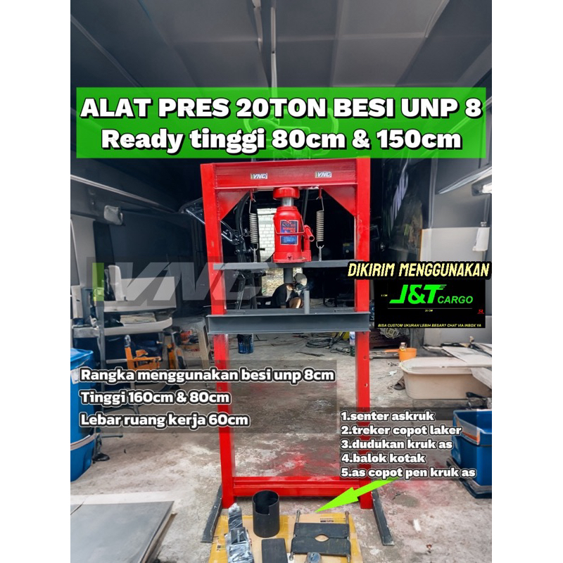 VNC|ALAT PRES 20TON  BESI UNP 8 UNTUK PRES VELG,AS,T STIR,ASKRUK, dll