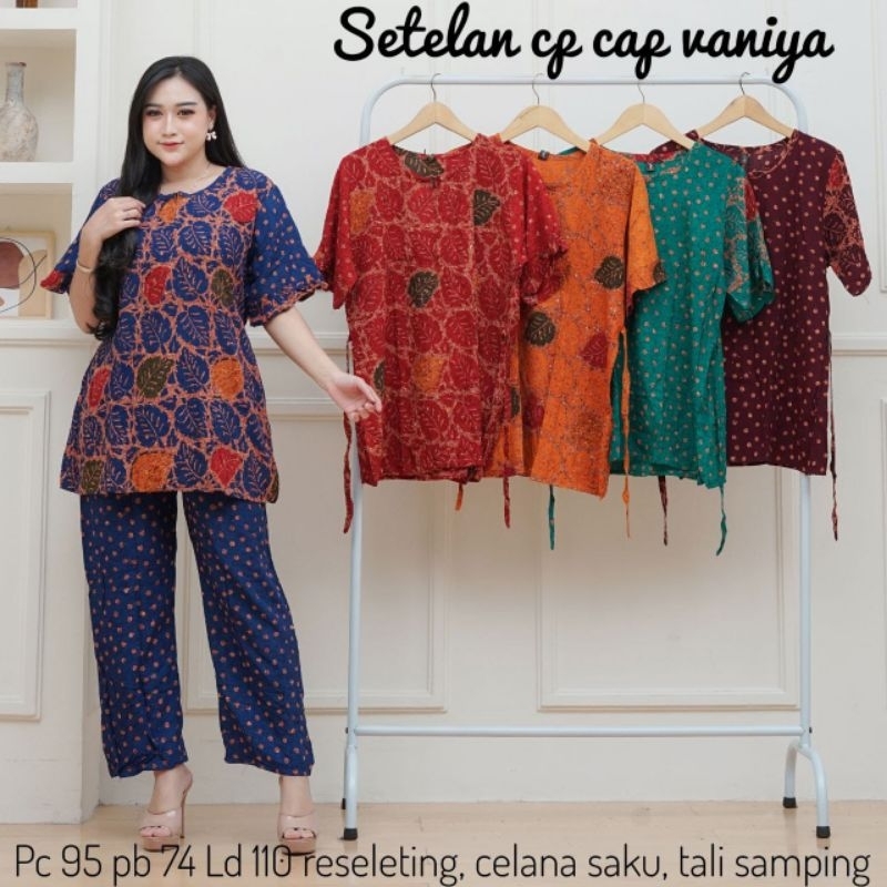 Setelan Batik Wanita cap Vaniya / setelan batik wanita cantik