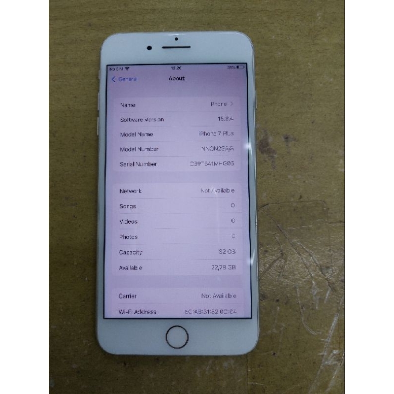 iPhone 7 plus 32gb silver second