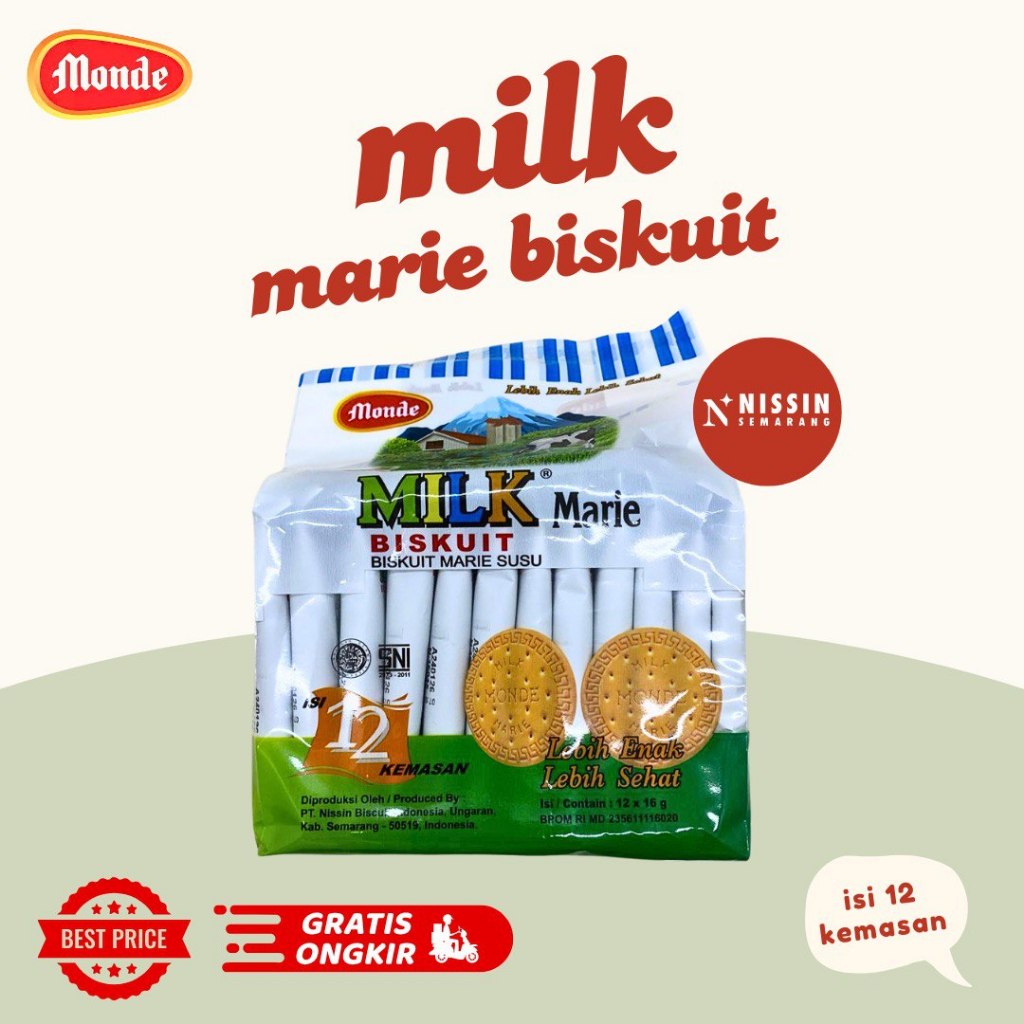 

Milk Marie Biskuit 225gr isi 12pcs