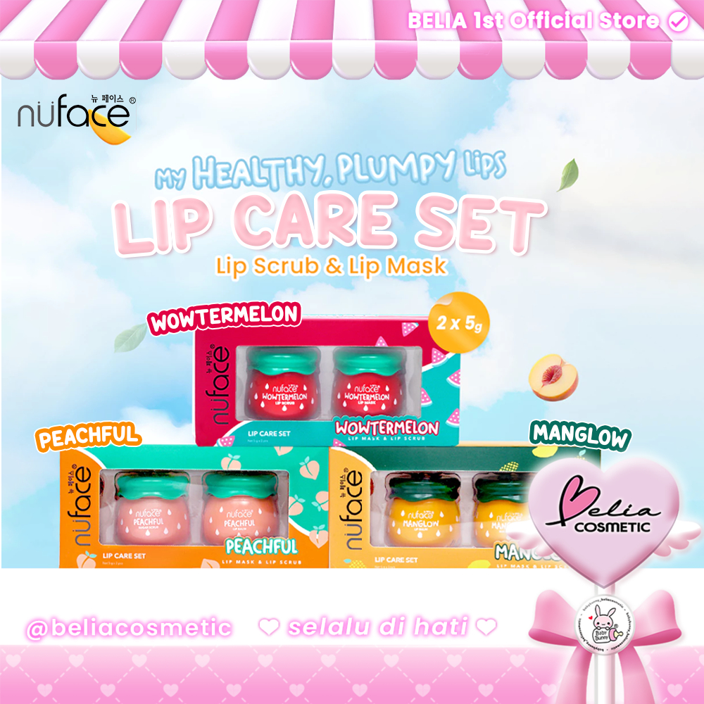 ❤ BELIA ❤  NUFACE Lip Care Set (Lip Scrub & Lip Mask) | Mengangkat sel kulit mati pada bibir