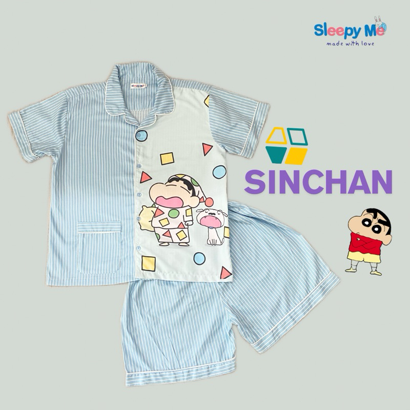 PIYAMA KATUN JEPANG SLEEPY SINCHAN