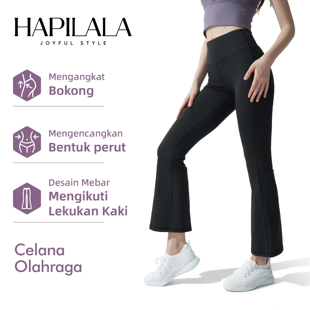 [Hapilala] Celana Cutbray Wanita Yoga Celana Olahraga Wanita Legging Sport Pants Cutbray Wanita Cela