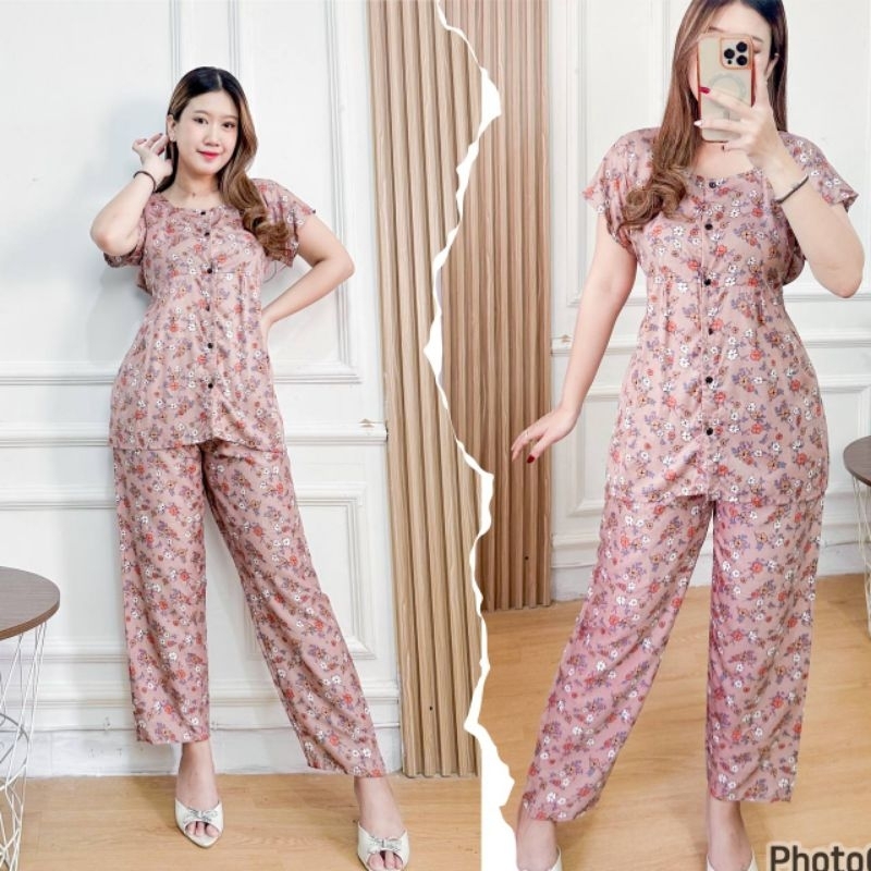 Setelan Estelle Celana Panjang // Daster bali // Daster rayon bali