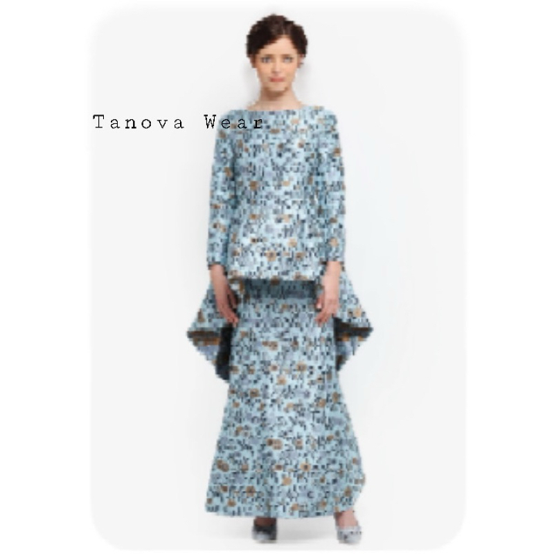 [SEWA / RENT]zalia mermaid dress in blue topaz / baju kurung wanita / dress wanita