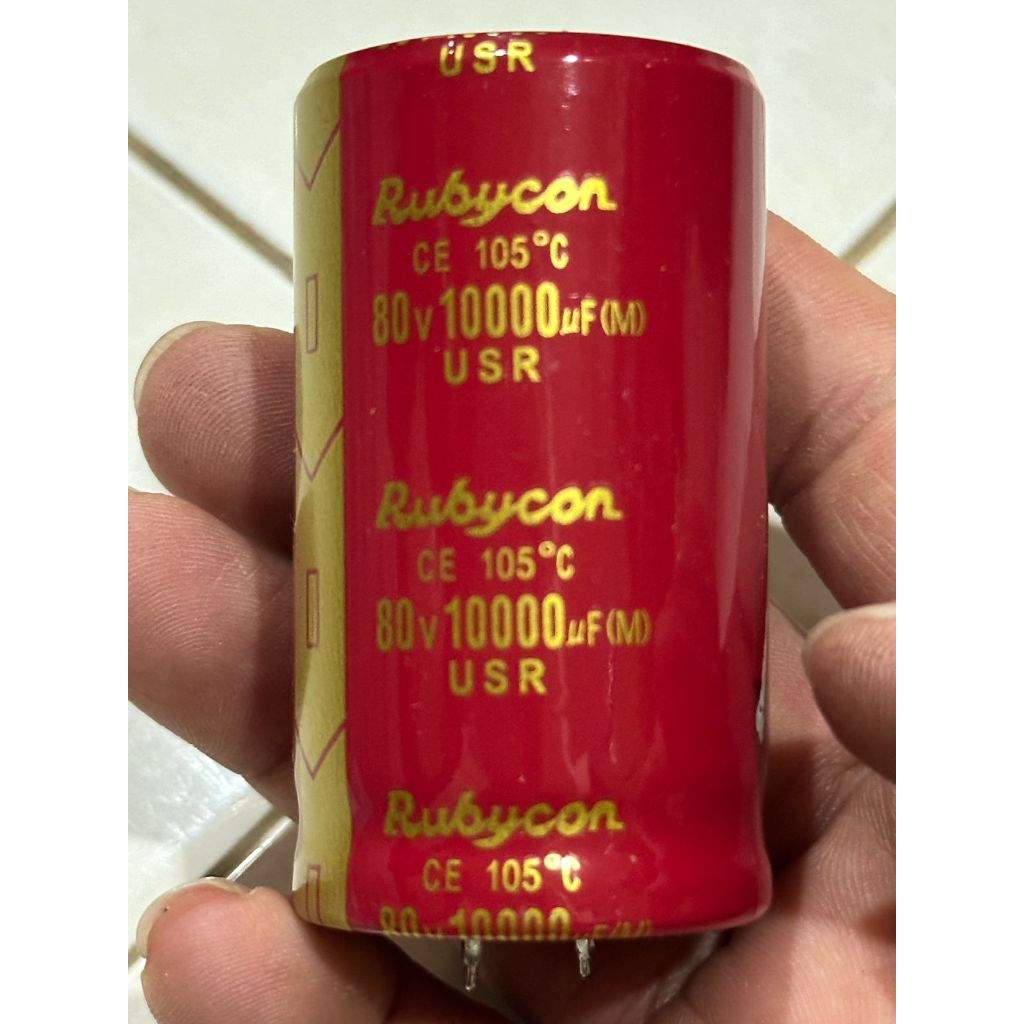 HARGA SATUAN ELCO 10000UF 80V RUBYCON RED USR ELKO 10000 UF 80V RUBICON MERAH ELCO RUBICON