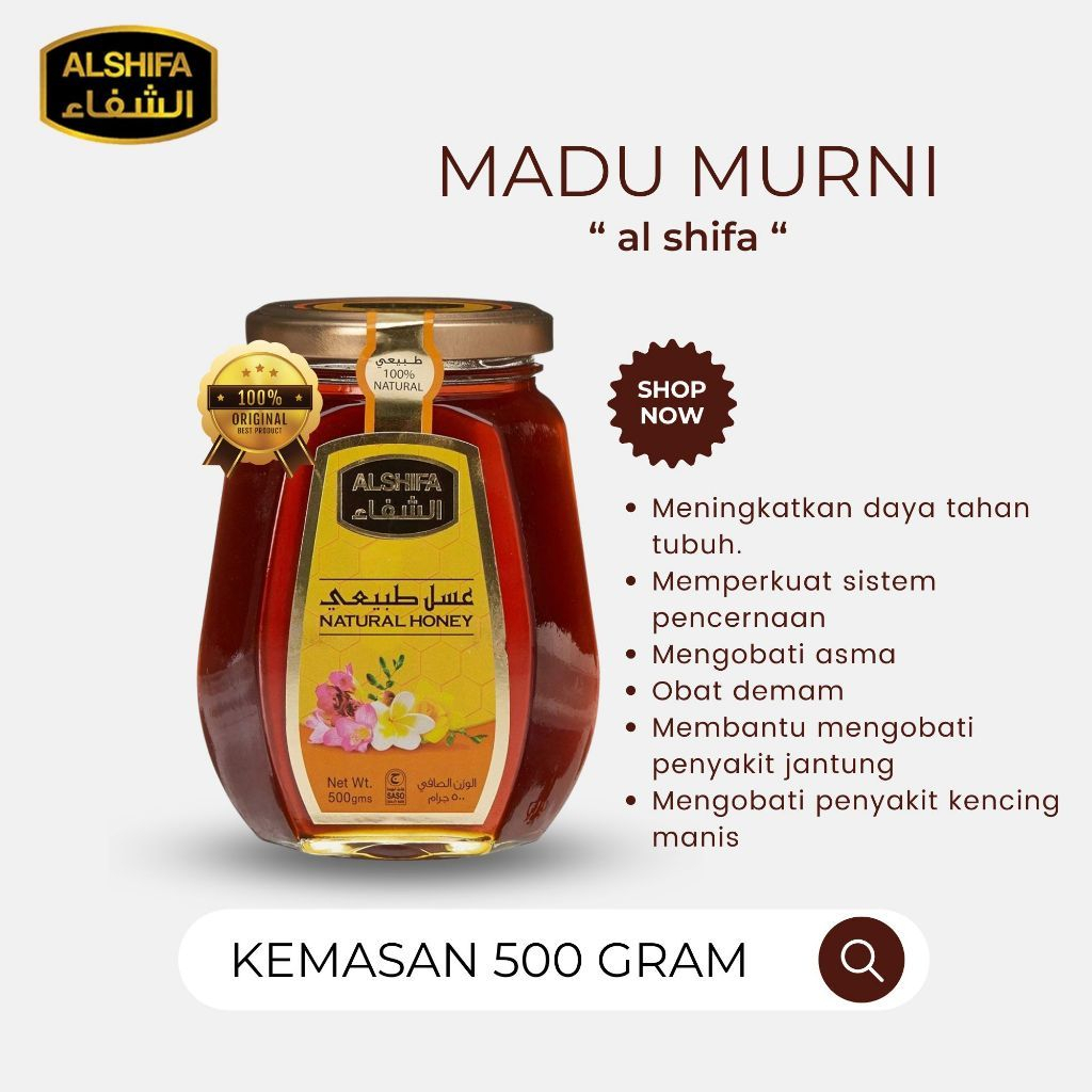 

Madu Al Shifa 500gr Asli 100% Murni Pure Natural Honey Minuman Kesehatan alshifa
