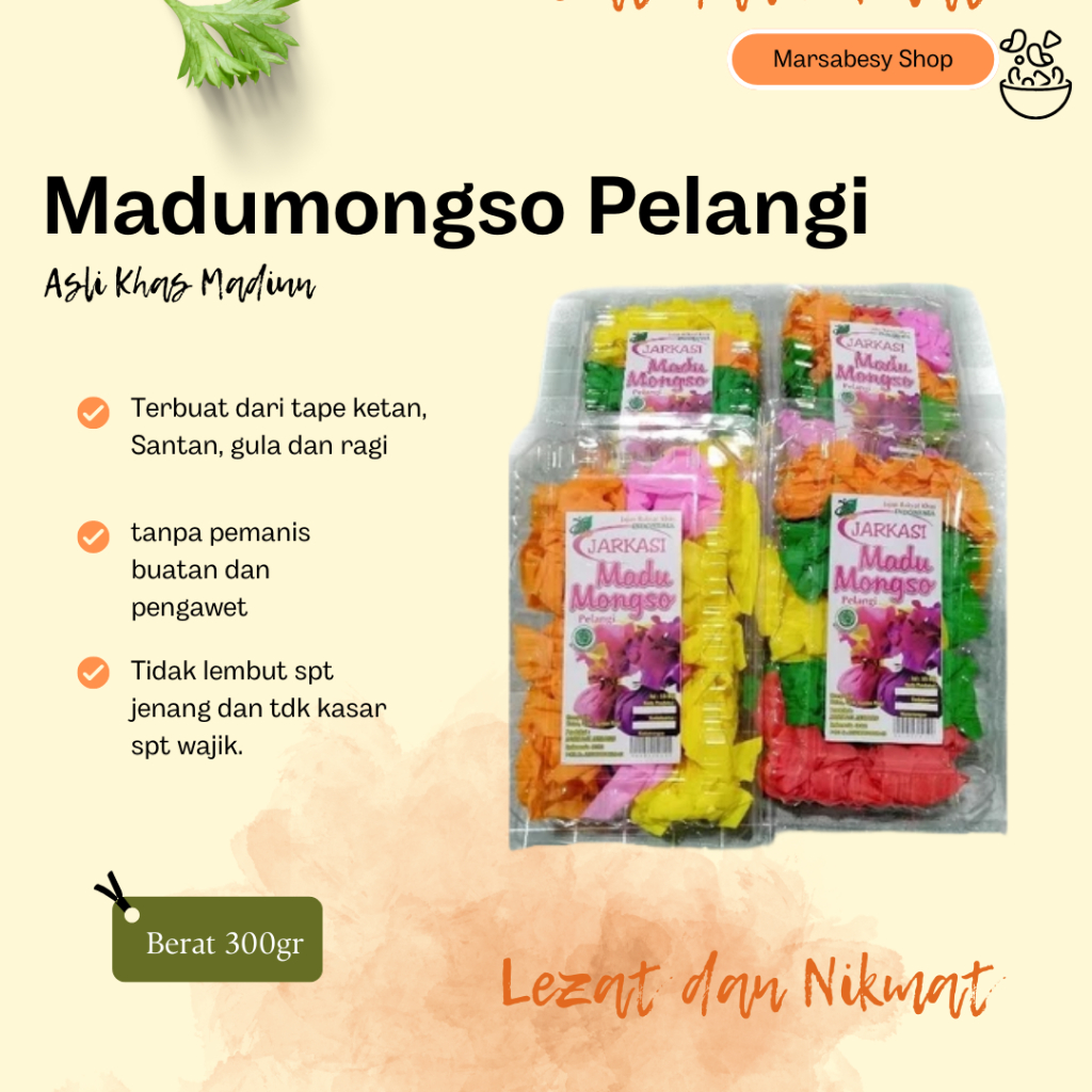 

NEW PROMO Madumongso Pelangi Jarkasi MURAH BERKUALITAS