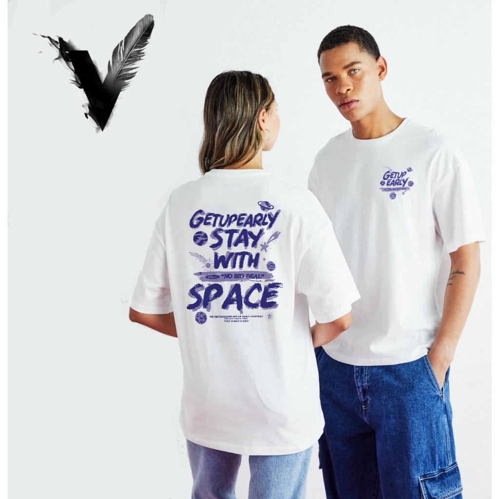 Black Feather Y2K print katun kaos tshirt for men women Kaos Unik & Stylish untuk Gaya Berbeda