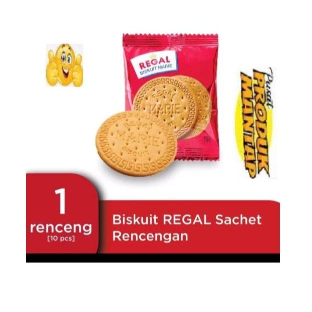 

Biskuit Rega l10pc x 15 gram - Cemilan Regal Renceng / Marie Regal