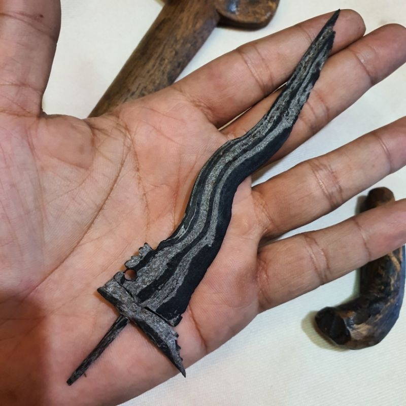 Keris Kuno Patrem Nogo Kikik Pamor Gajah Gelar