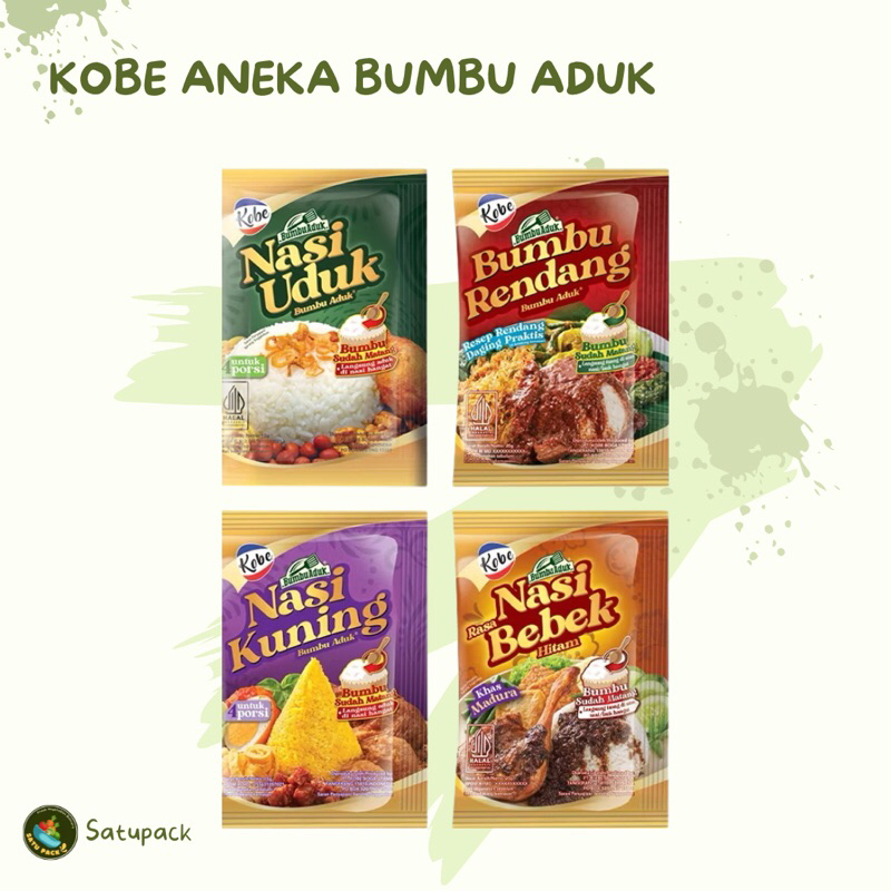 

KOBE BUMBU ADUK INSTAN SACHET NASI BEBEK DAN NASI KUNING