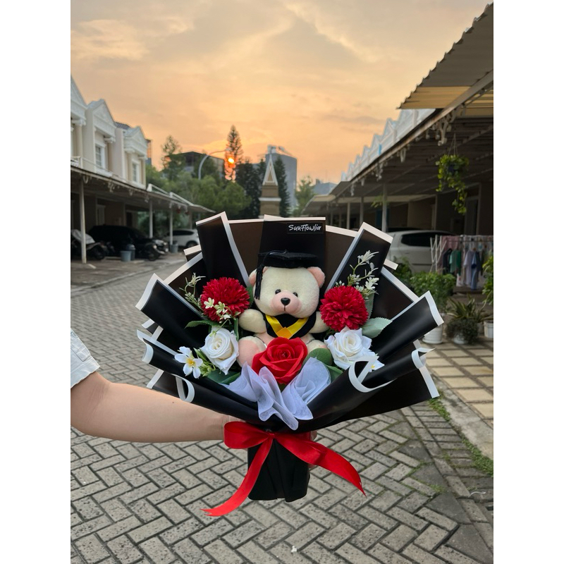 Graduation Bouquet Buket wisuda buket bunga palsu buket bunga palsu hadiah wisuda