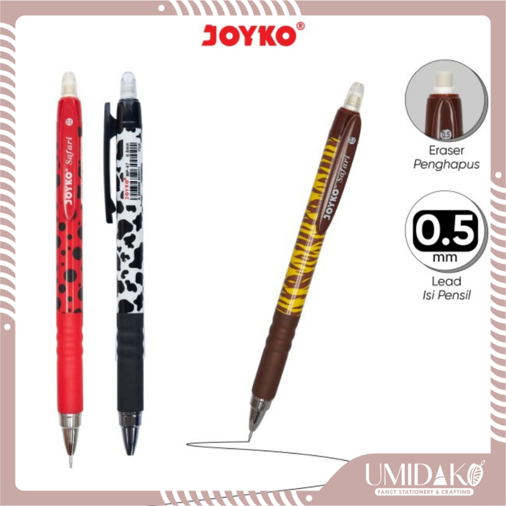 

[UMIDAKO] PENSIL MEKANIK 0,5 MM JOYKO MOTIF SAFARI JOYKO MP-47