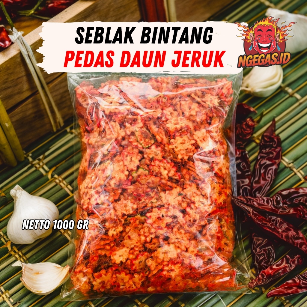 

Kerupuk Seblak Bintang 1000Gr Pedas Original Daun Jeruk VIRAL