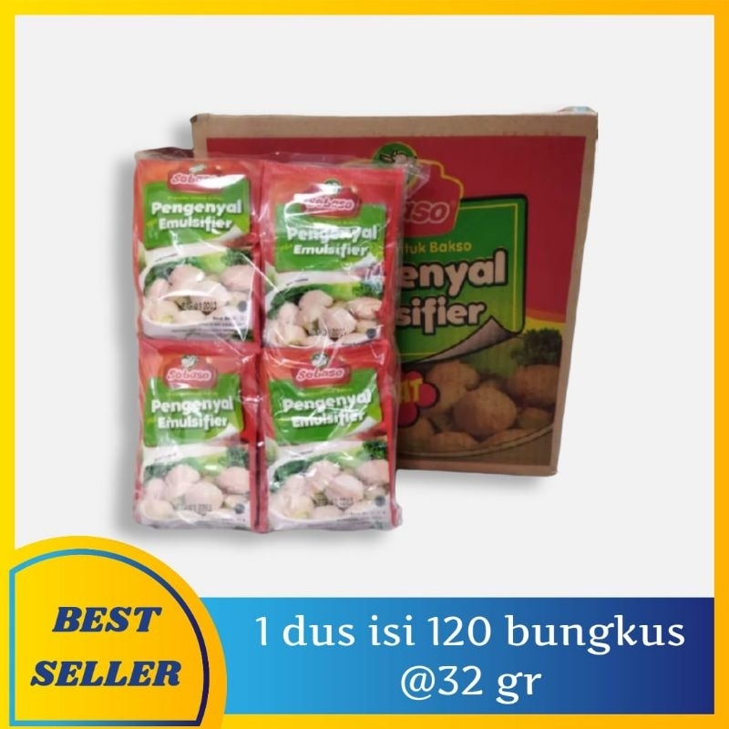 

Pengenyal emulsifier bakso Sobaso 1 dus isi 120 pcs