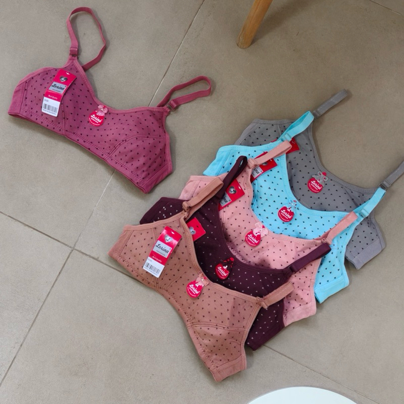 Awet Sport Bra Remaja Lorina Jamur Tanpa Busa Dan Kawat - Anak Motif Jamur Lucu Imut Adem Ringan