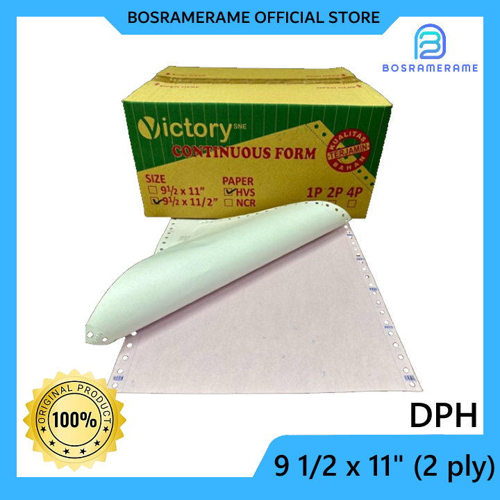 

Continuous Form / Kertas Komputer Victory DPH 9 1/2 x 11" (2 Ply)