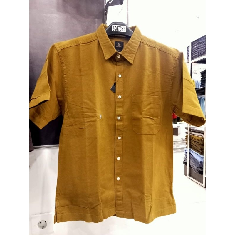 SCOTCH&CO KEMEJA POLOS PENDEK COWOK