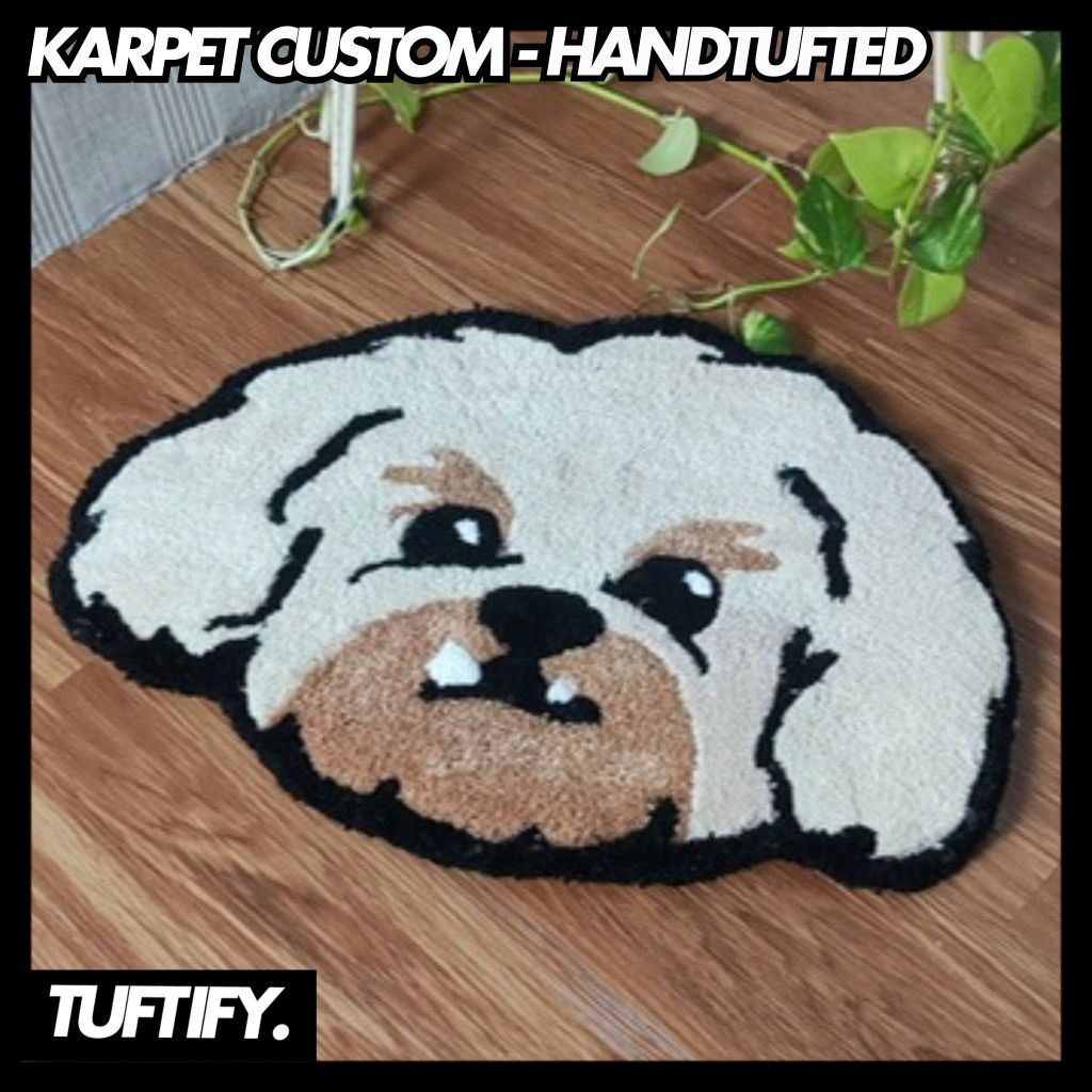 Karpet Custom/ Karpet Handtufted PREMIUM TEBAL / Doormat Custom / Karpet aesthetic / Tufting Rug - T