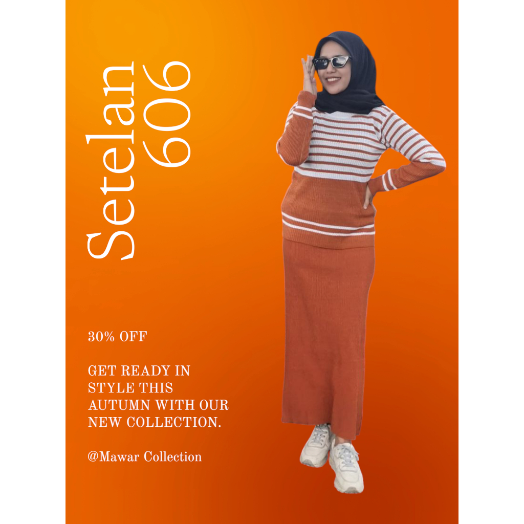 NIRA SET setelan rajut wanita rok blouse atasan dan bawahan premium