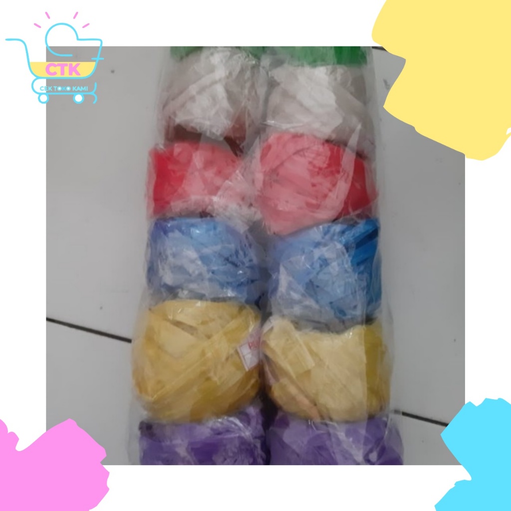 

Tali Rafia Warna Kecil Per Biji Warna Warni